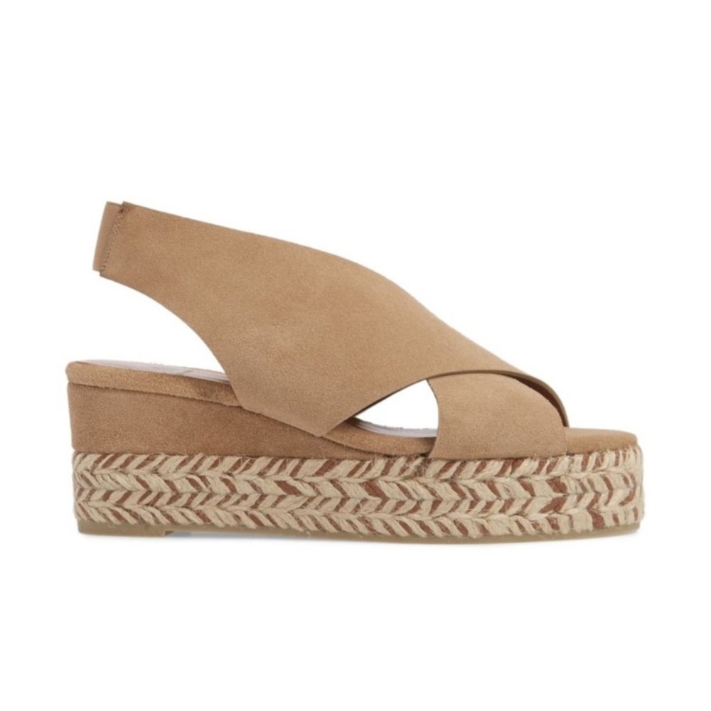 Aquatalia Tan Sand Jaida Espadrille Wedge Sandals